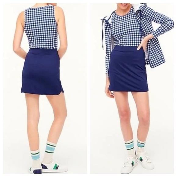 NWT J. Crew Factory Women's Active Navy Blue Spandex Skort Size XL - Picture 2 of 12